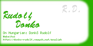 rudolf donko business card